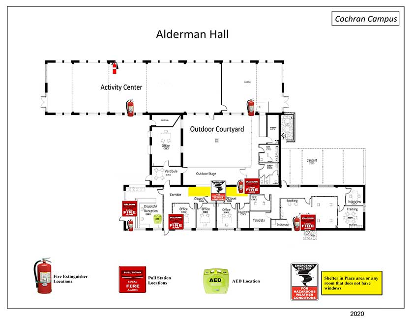 Alderman Hall Safety Diagram